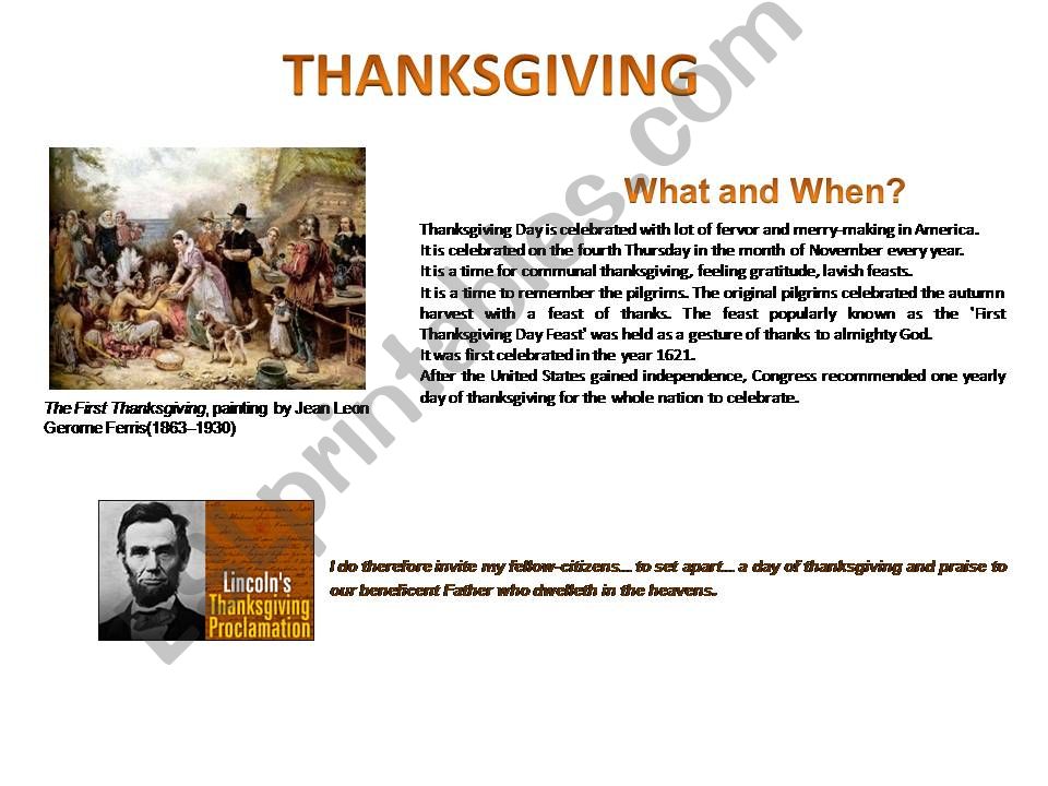 THANKSGIVING powerpoint