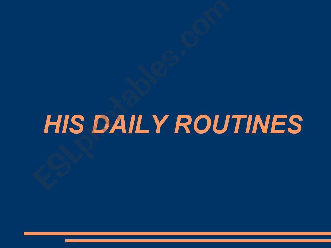  Daily routine powerpoint