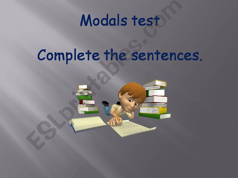 Modals Test Part 1 powerpoint