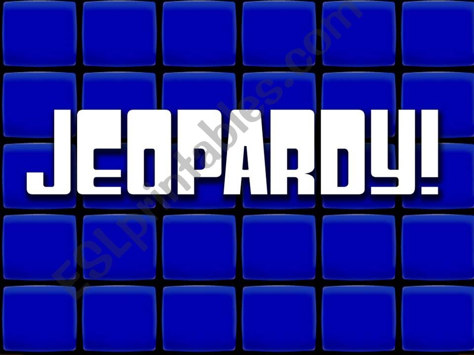 Jeopardy . All tenses. powerpoint