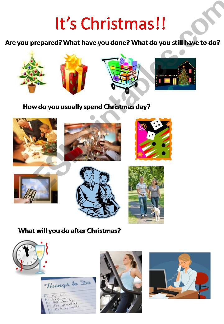 Talking about Christmas (using 3 verb tenses)