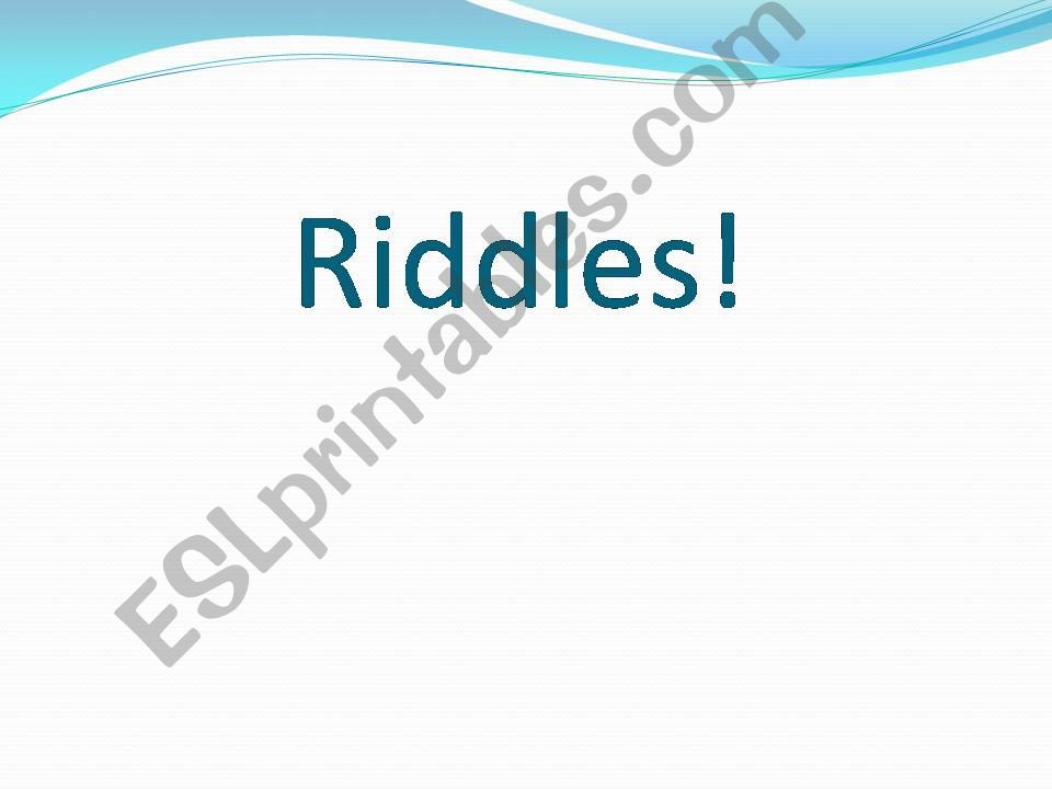 Riddles powerpoint