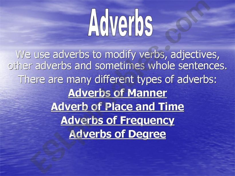 Adverbs powerpoint