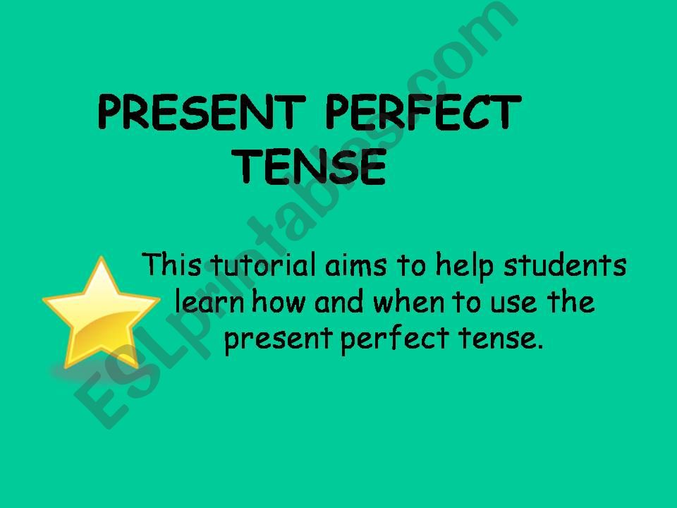 present perfect tense powerpoint