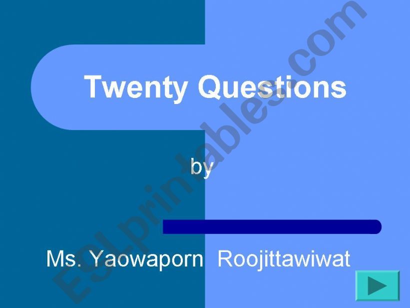 Twenty Questions powerpoint