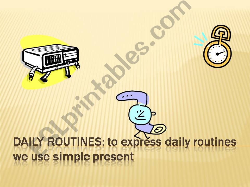 Daily routines powerpoint
