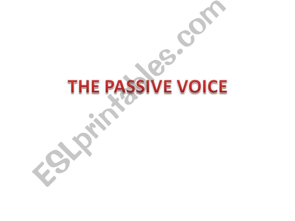 Passive Voice powerpoint
