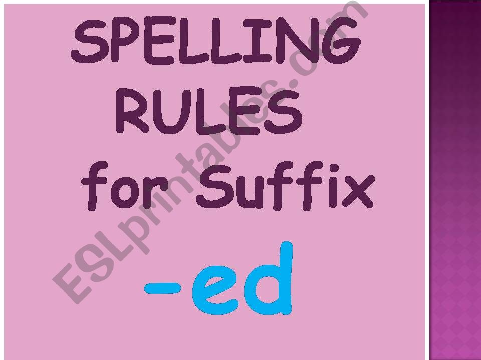 spelling rules for ED powerpoint
