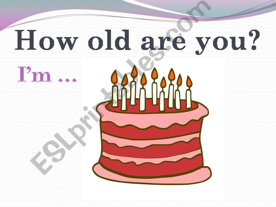 ESL - English PowerPoints: How old are you?