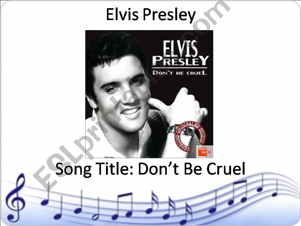Elvis Presley: Dont Be Cruel powerpoint