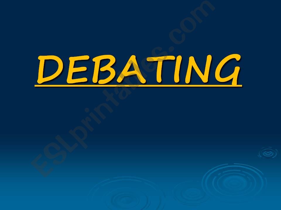 debating topics powerpoint