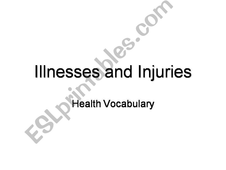 illnesses and injuries powerpoint