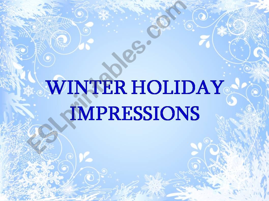 Winter Holidays Impressions powerpoint