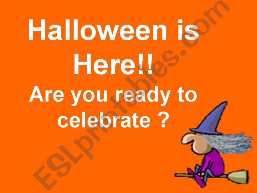 Halloween is Here! (part 1) powerpoint