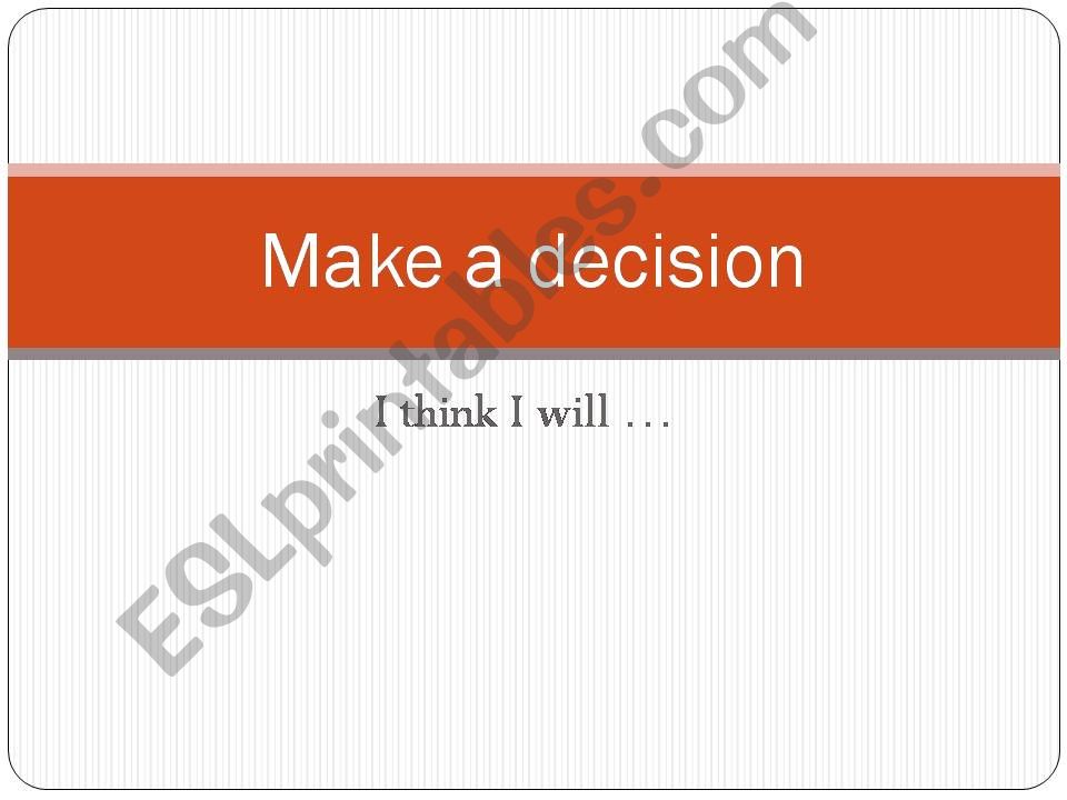 make a decision powerpoint