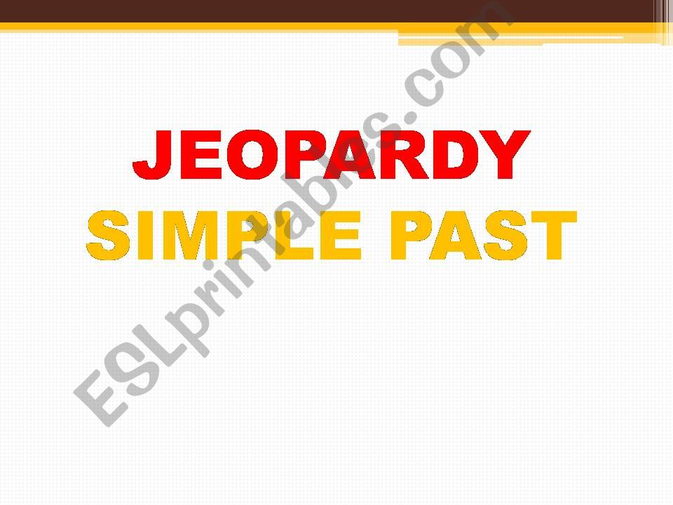 simple past jeopardy powerpoint