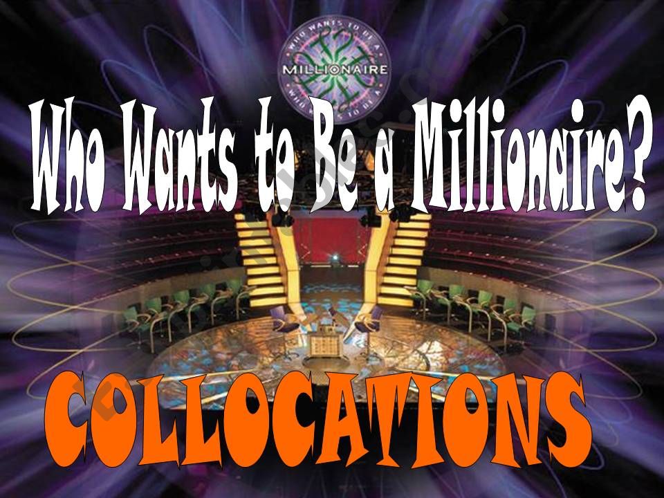 the millionaire  collocations powerpoint