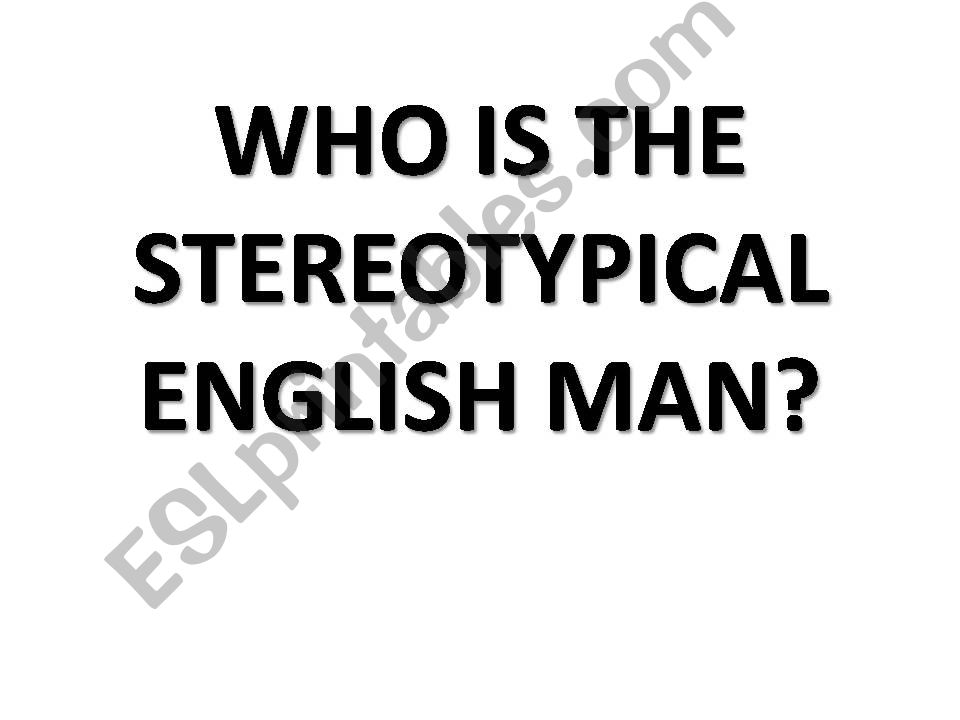 English and Italian male stereotypes - discussion