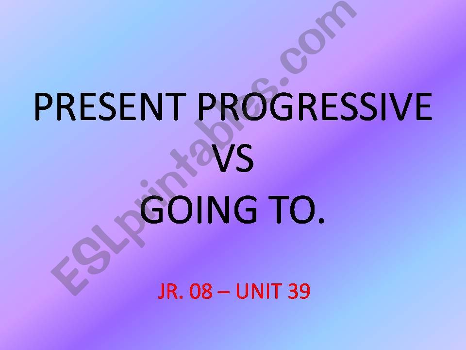 PRESENT SIMPLE VS GOING TO powerpoint