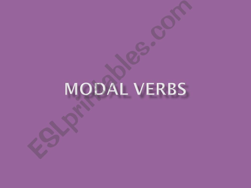 Modals powerpoint