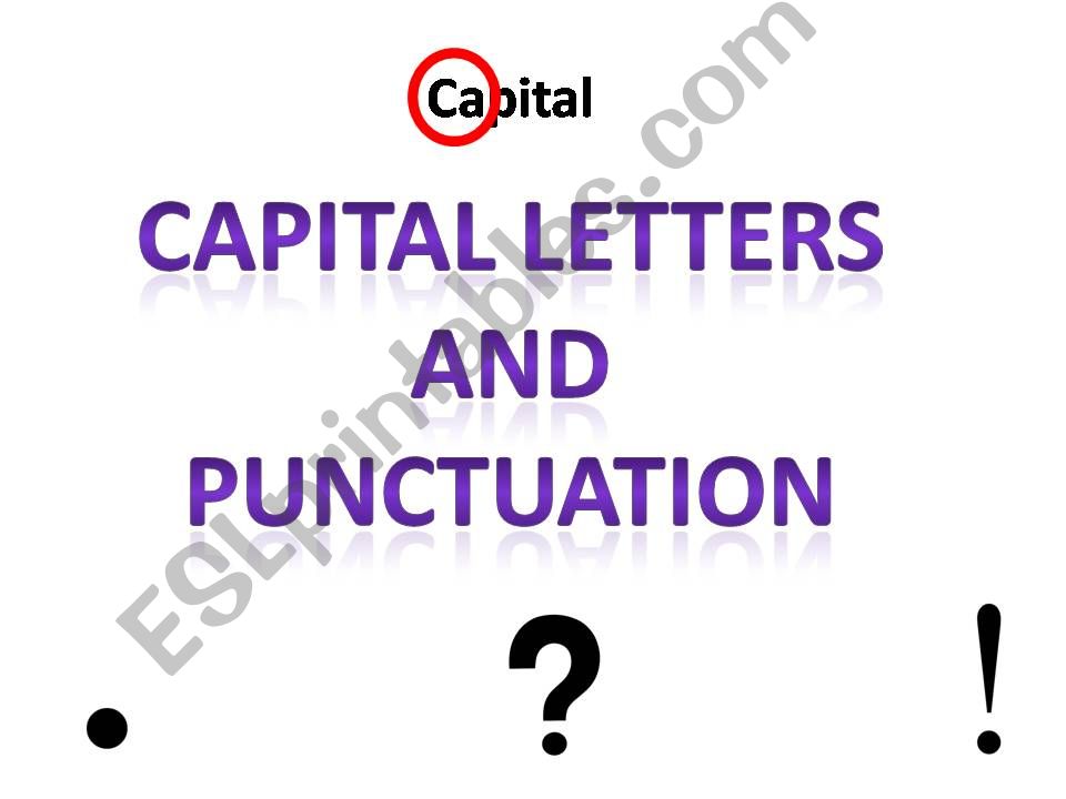 Capital Letters and Punctuation