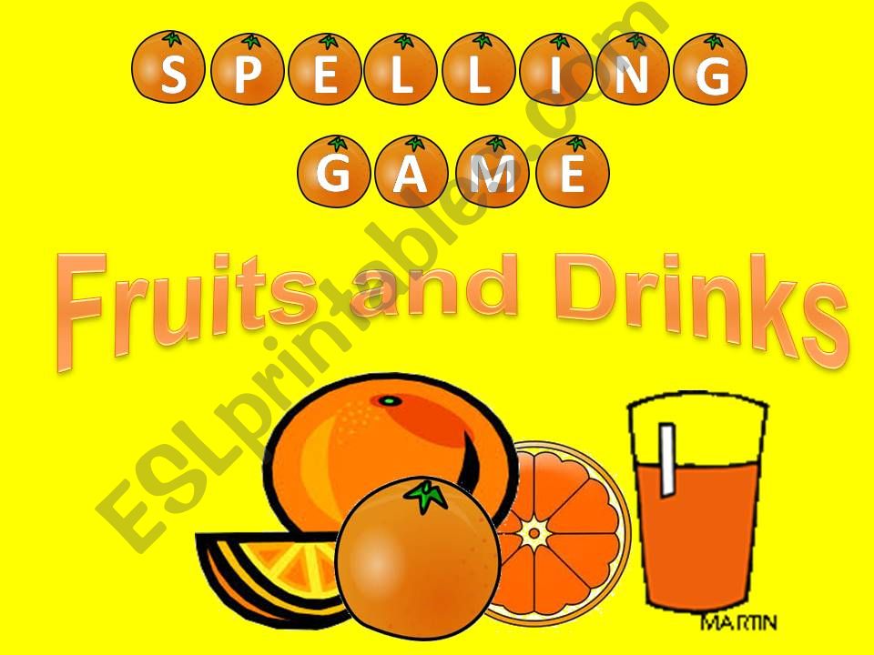 Fruit and Drinks_Spelling Game-Part One