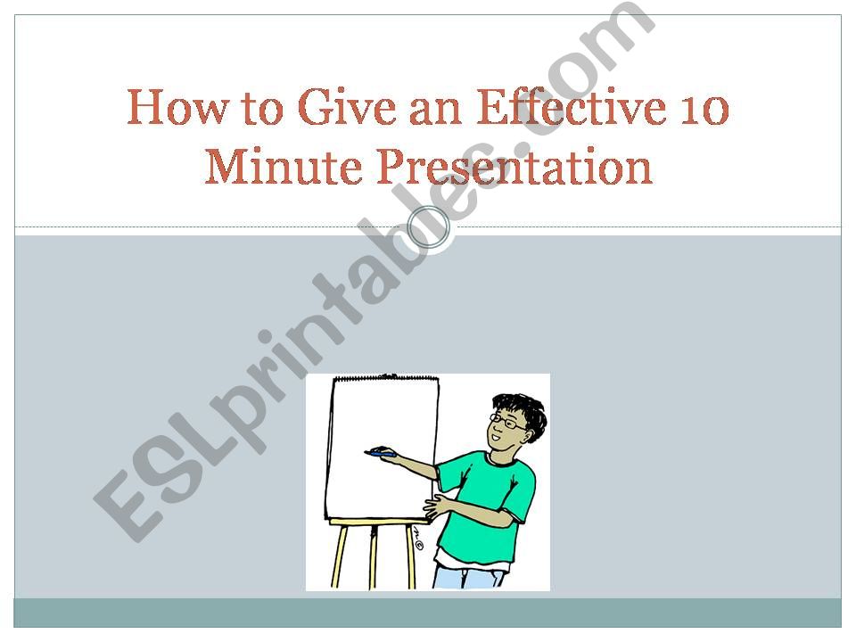 10-Minute Presentation powerpoint