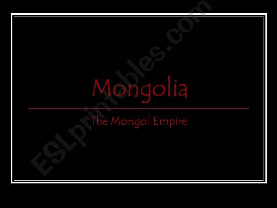 Mongolia powerpoint