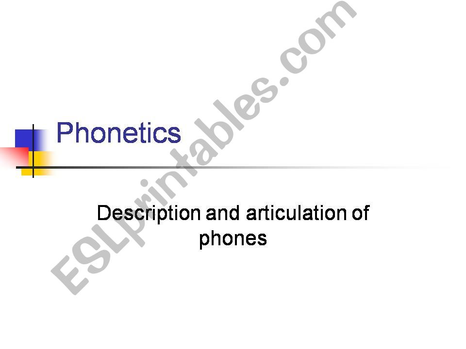 phonetics powerpoint