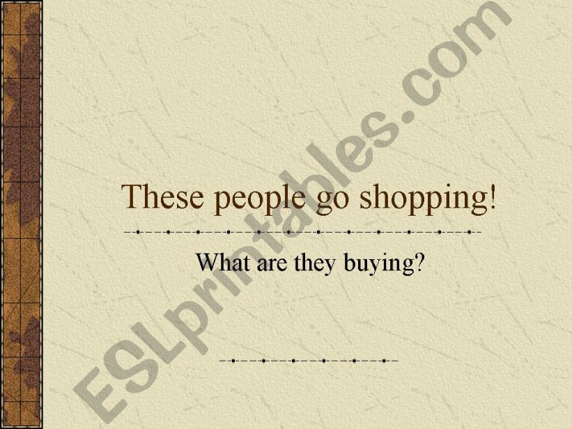 Going shopping powerpoint