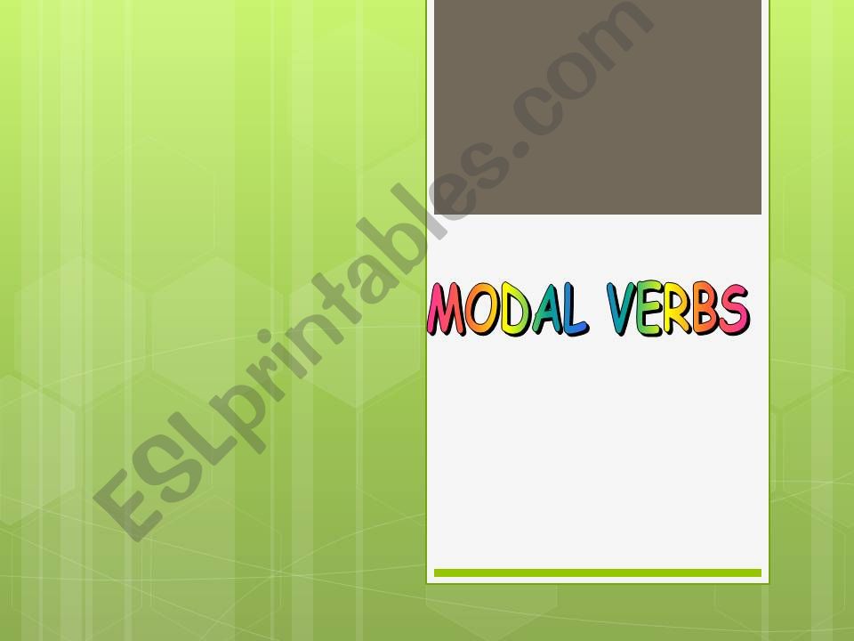 Modals  powerpoint