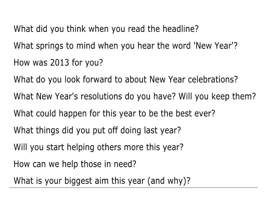 New years resolutions part II