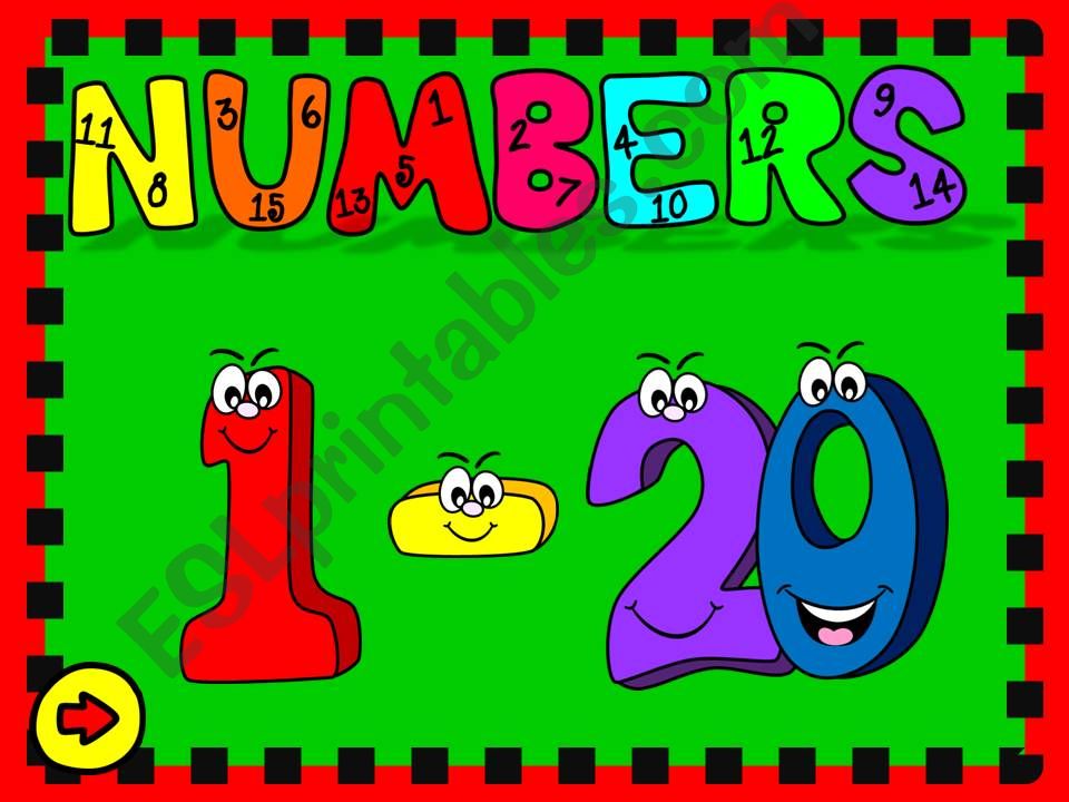 Numbers 1-20 *with sound* (1/2)