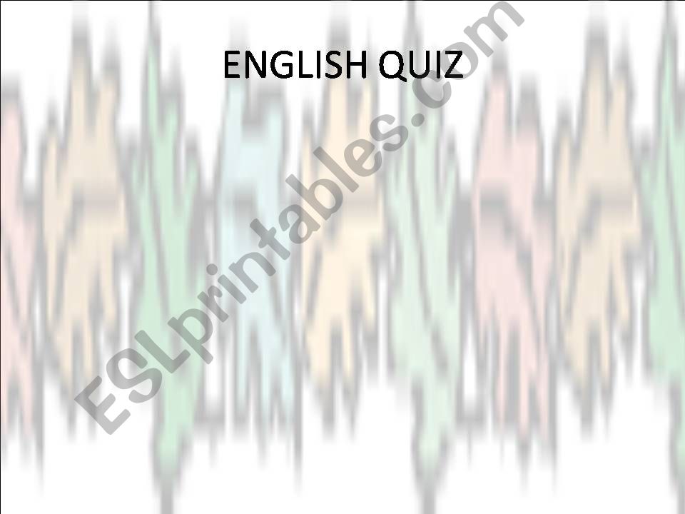 English quiz ppt powerpoint