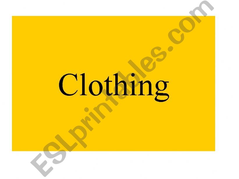 clothes powerpoint