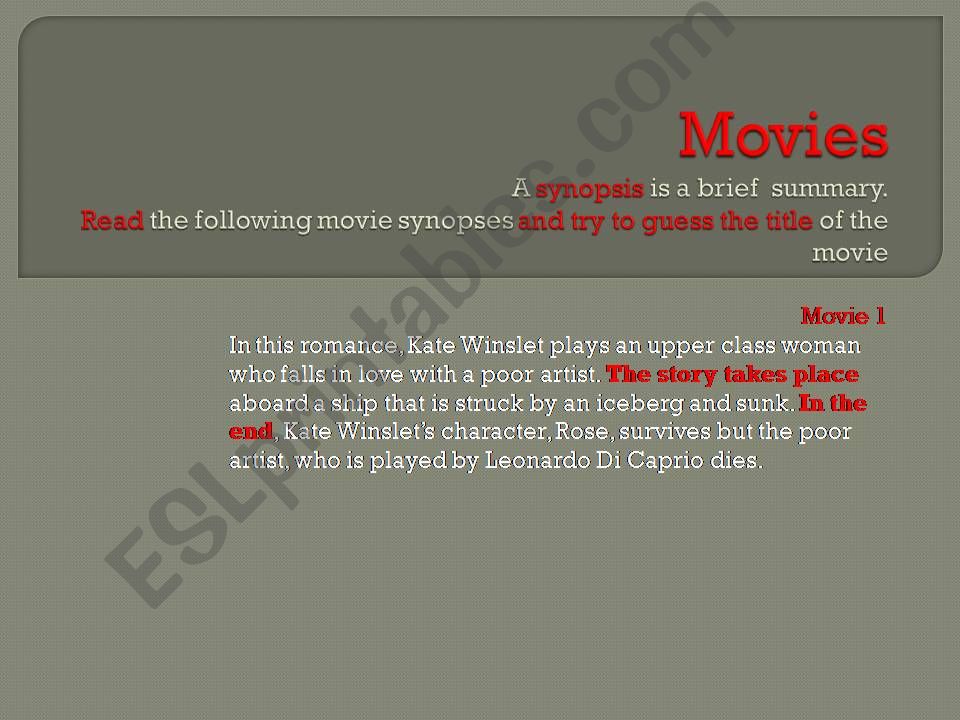 MOVIE  RIDDLE powerpoint