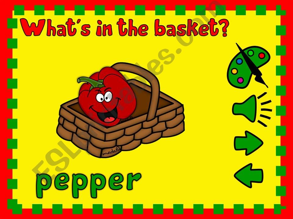 Whats in the basket? - vegetables *with sound* (1/2)