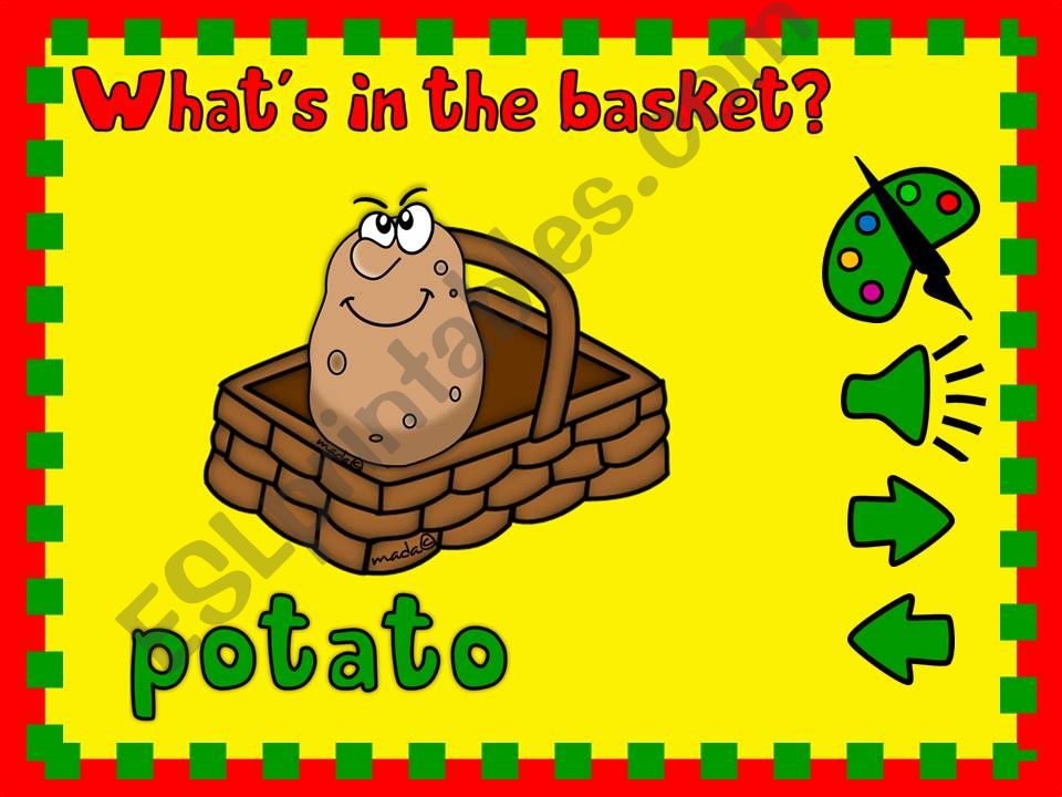 Whats in the basket? - vegetables *with sound* (2/2)