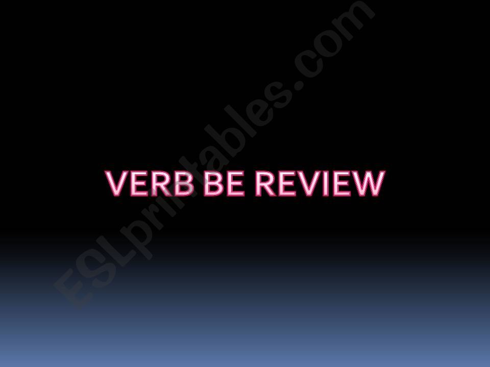 Verb to Be Review powerpoint