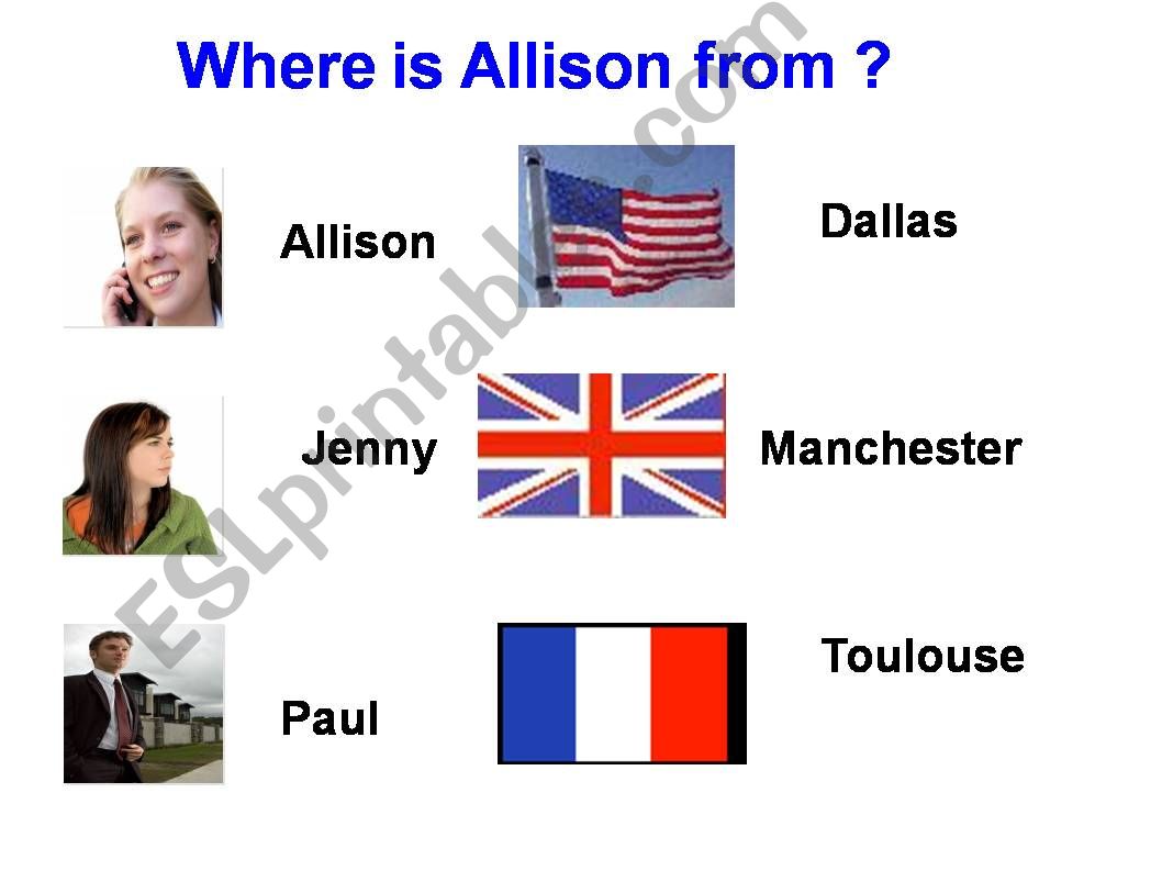 where are they from ? powerpoint