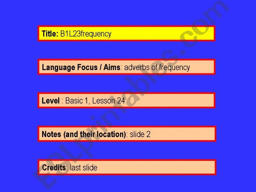 adverbs of frequency powerpoint