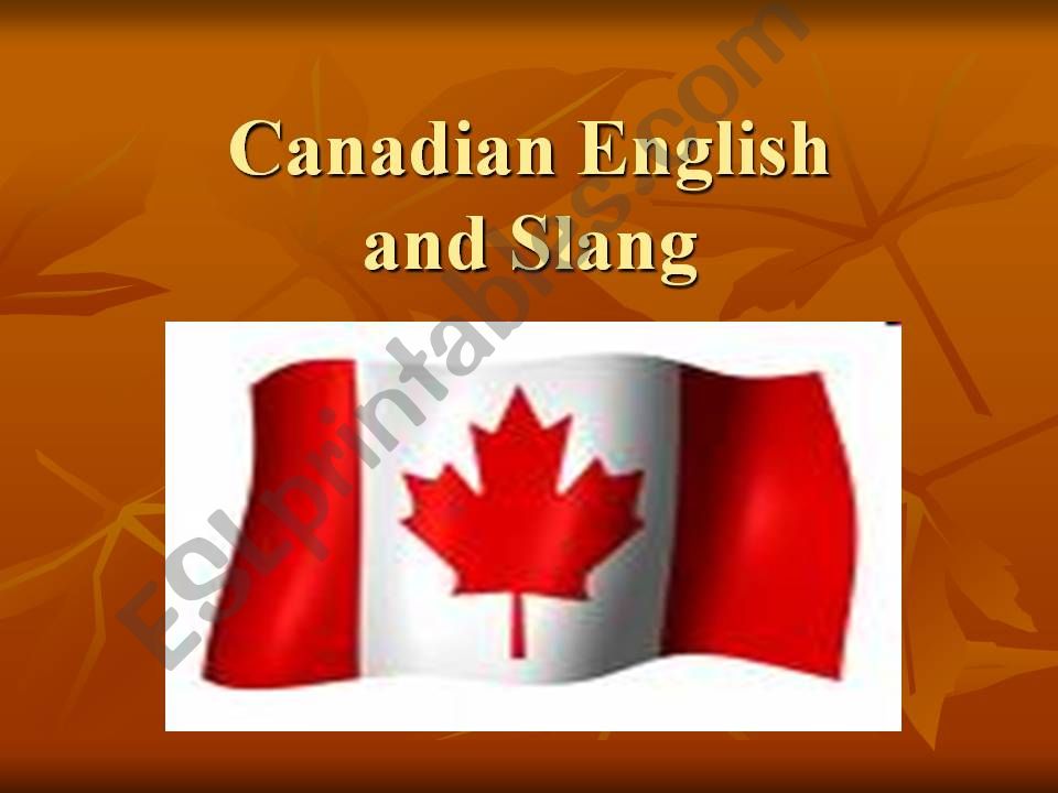 Canadian English powerpoint