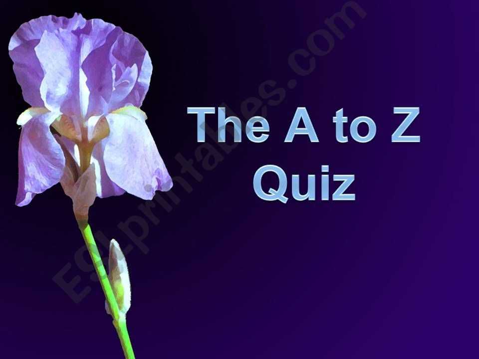 The A to Z Quiz powerpoint