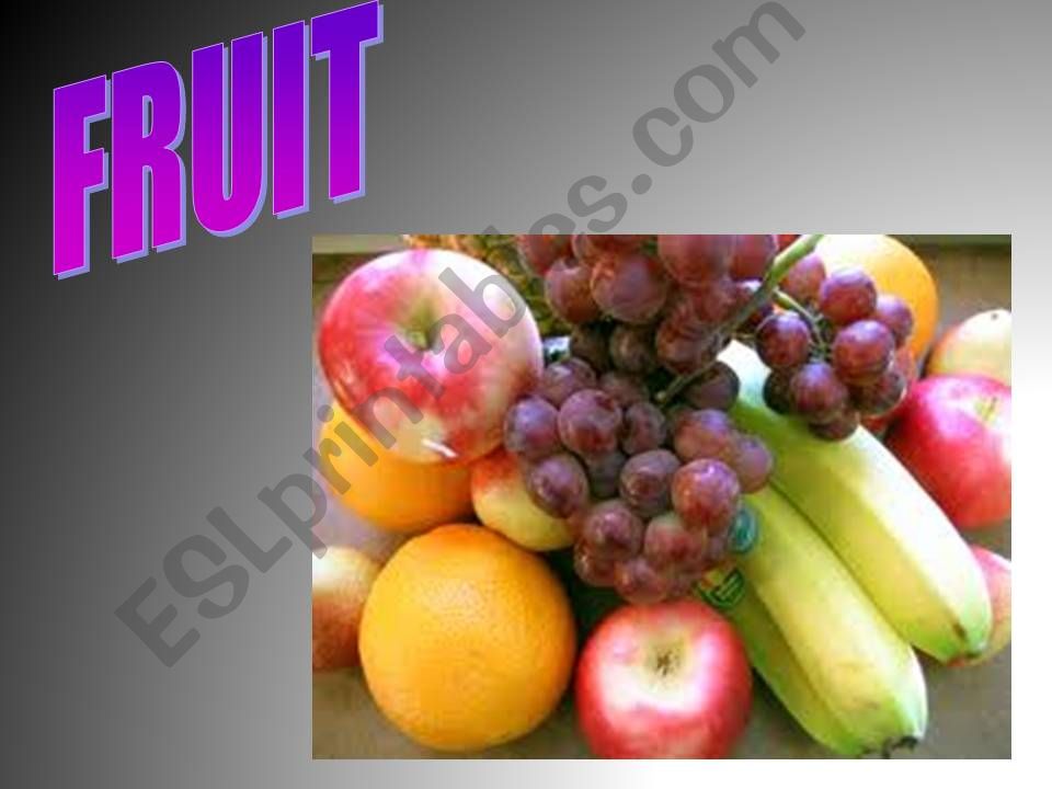 Fruit vocabulary powerpoint