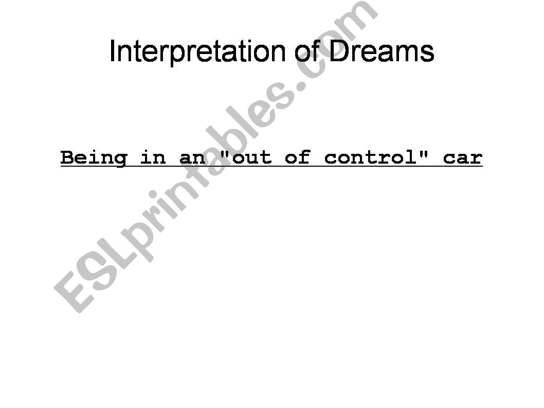 Interpretation of dreams powerpoint