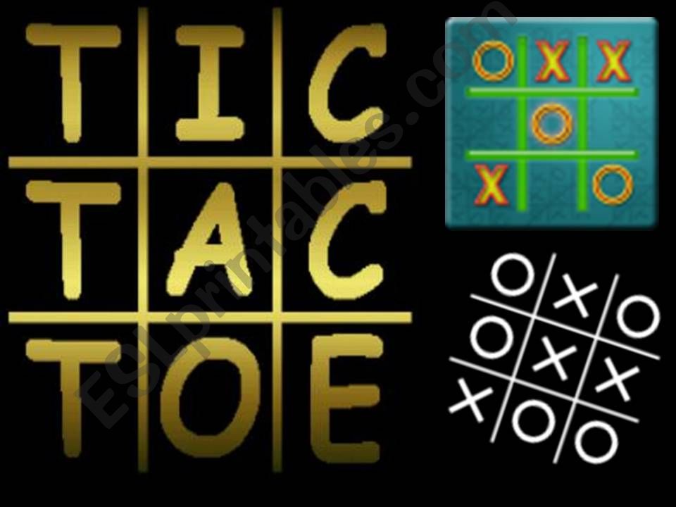 TIC TAC TOE - CLOTHES powerpoint