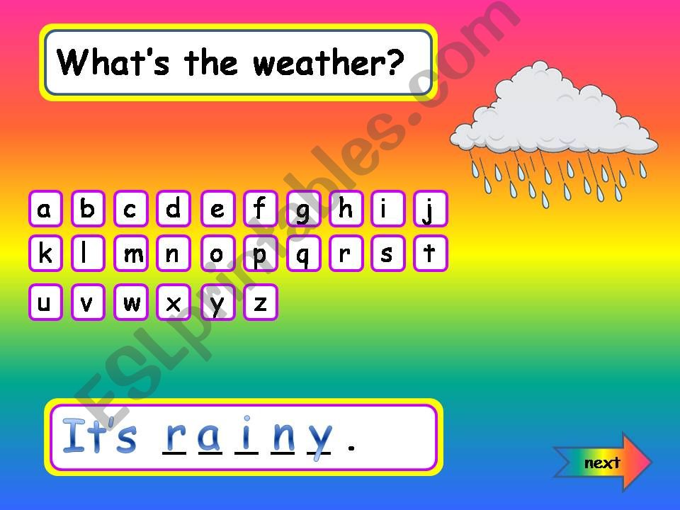 Weather and Clothes game - part 2