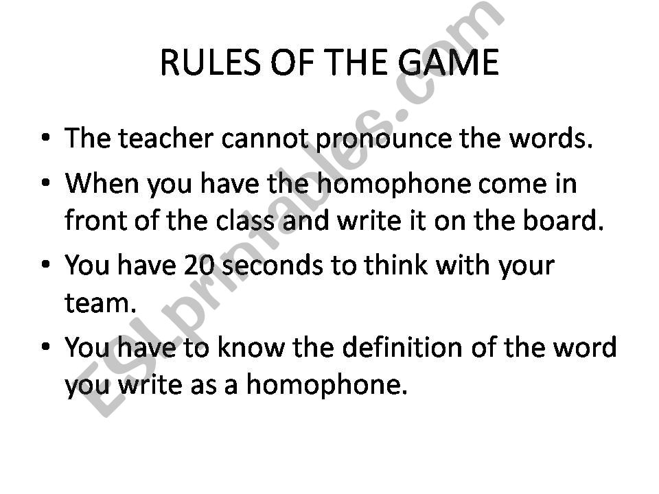 Homophones Jeopardy Game powerpoint