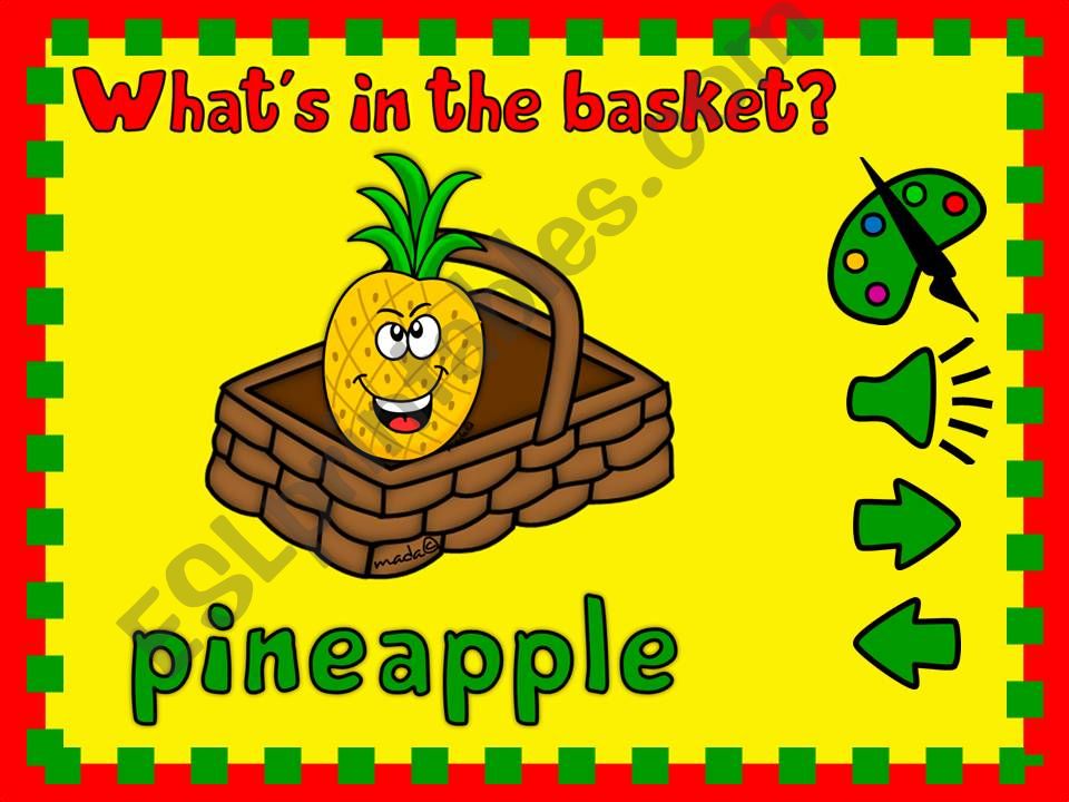 Whats in the basket? - fruit *with sound* (1/2)