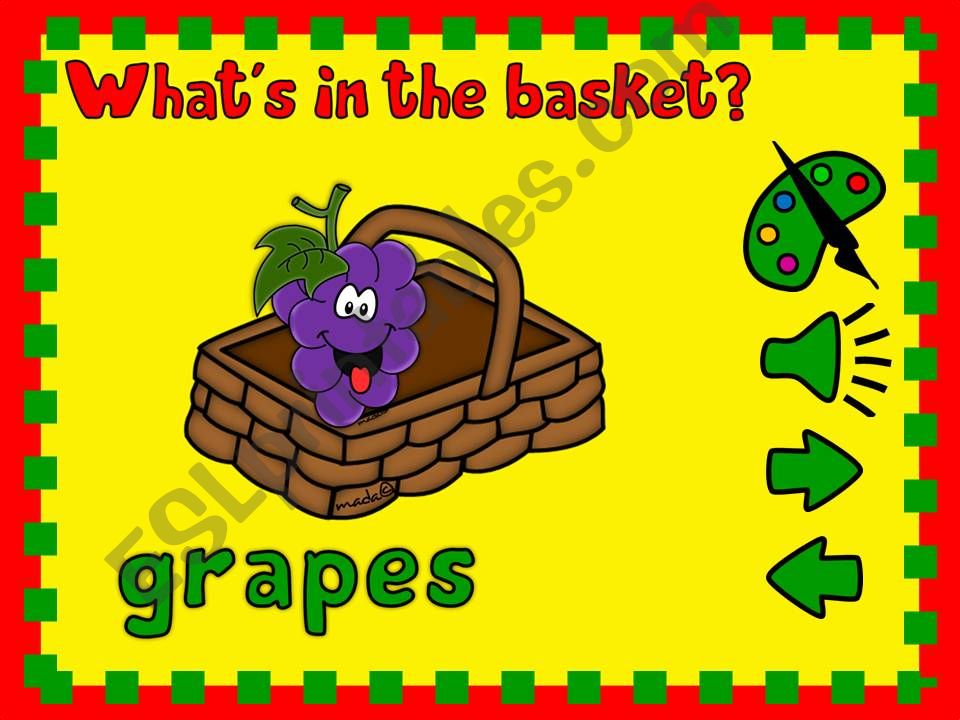 Whats in the basket? - fruit *with sound* (2/2)